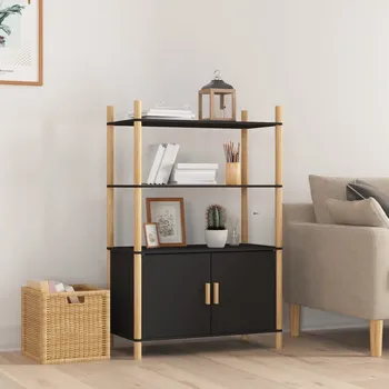vidaXL Skříň highboard černá 80x40x121 cm ompozitní dřevo