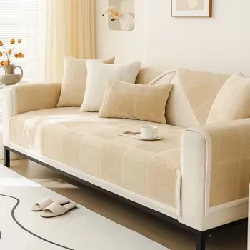 Povlak na dekorativní polštářek Jednobarevný přehoz na pohovku v moderním - minimalistickém stylu Barva: Khaki, Velikost: povlak na polštářek 45x45 cm