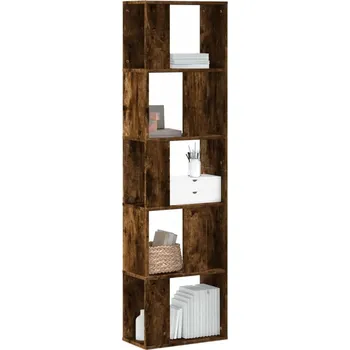 vidaXL Knihovna 5patrová 45x23,5x162,5 cm kompozitní dřevo [852785] Barva: kouřový dub