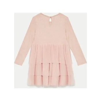 Dámské šaty United Colors Of Benetton Elegantní šaty 4TQFGV022 Růžová Regular Fit 98