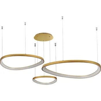 Moderní LED lustr Amanda 42+62+82 CCT zlatá