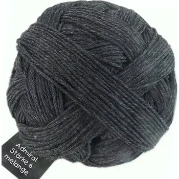 Příze Schoppel Wolle Admiral Stärke 6 9093M Melange Schwarzmelange (Příze Admiral Starke 6 9093M Melange Schwarzmelange)