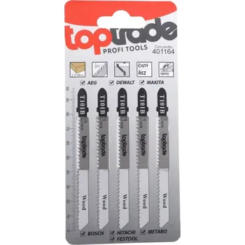 Pilový plátek TOPTRADE list pilový, pro přímočarou pilu, sada 5 ks, T101B 100 mm, dřevo (TOPTRADE list pilový, pro přímočarou pilu, sada 5 ks, T101B 100 mm, dřevo)