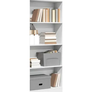 Knihovna vidaXL Knihovna 60x24x143 cm kompozitní dřevo [857813] Barva: Bílá