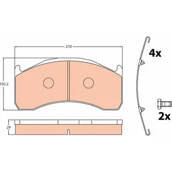 Brzdová destička Sada brzdových destiček, kotoučová brzda TRW GDB5089
