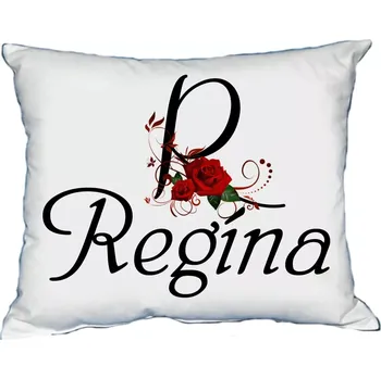 Dekorativní polštářek Polštář s dámským jménem REGÍNA Černý (polštářek dámské jméno )