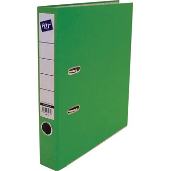 Pořadač A4 pákový prešpán Hit Office - hřbet 5 cm / zelená