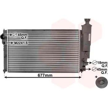 Motor automobilu Chladič, chlazení motoru VAN WEZEL 40002131