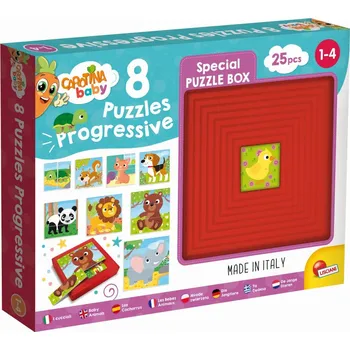 Puzzle Liscianigioch CAROTINA BABY 8 PUZZLE - Zvířátka