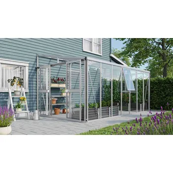 Skleník skleník VITAVIA ATHENA 11900 sklo 3 mm + PC 10 mm stříbrný LG3839