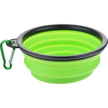 Miska pro psa Multifunkční miska pro psy na vodu a jídlo | skládací cestovní krabička na krmení pro domácí mazlíčky i hračka - Světle zelená,350 ml
