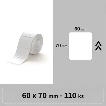 Kotouček do pokladny a tiskárny štítků Niimbot štítky T 60x70mm 110ks bílé, pro B3S/B31/B4