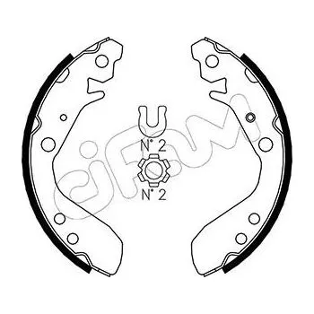 Auto-moto Sada brzdových čelistí CIFAM 153-158