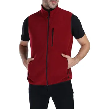 Pánská vesta 79233 Dewberry Ghsy Multi-Pocket Fleece Mens Vest-BORDEAUX dewberry tmavě červená 2953903