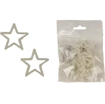 Vánoční dekorace MOREX, s.r.o. Dekorační hvězdičky 12 ks bílá