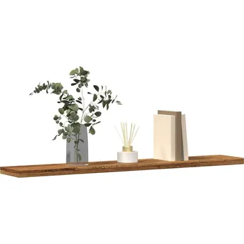 přebalovací pult a komoda Přídavné police 4 ks old wood 60 x 10 x 1,5 cm kompozitní dřevo Hnědá 856295