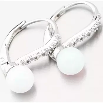 Náušnice Dámské náušnice stříbro 925 zirkon bílý opál a PKL-2205