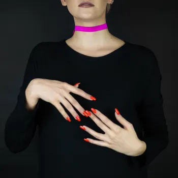 Šátek Náhrdelník z pravého hedvábí Barva: Lososová překrásný dárek