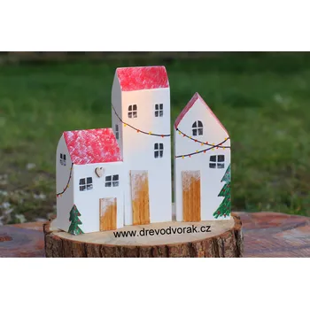 Vánoční dekorace Sada vánočích domečků Varianta: Sada 2