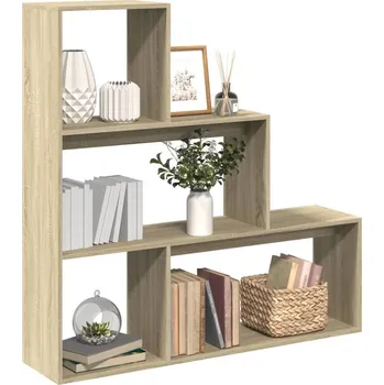 Obývací pokoj vidaXL Knihovna/dělící stěna 3patrová 123x29x123 cm [857989] Barva: dub sonoma