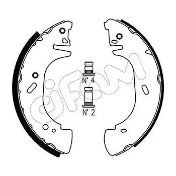 Brzdová čelist Sada brzdových čelistí CIFAM 153-313