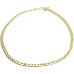 Zlacený ocelový náramek Pancer 3 mm - 21 cm