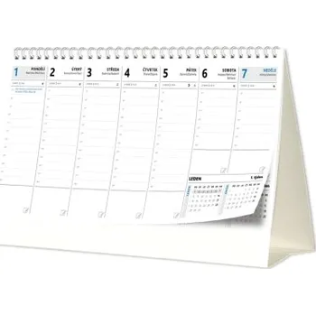 Kalendář Pracovní týdenní barevný daňový kalendář 2025