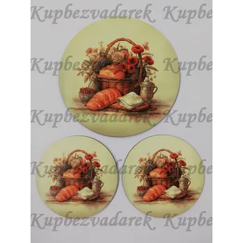 Podtácek sololak - sada kruh 15cm + 10cm - Pečivo