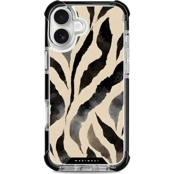 Pouzdro na mobilní telefon Odolný obal Mobiwear MagSafe Elite Bumper - Apple iPhone 16 Plus - DA53D Zebří (Odolný kryt, pouzdro, obal Mobiwear Elite Bumper na mobil Apple iPhone 16 Plus - DA53D Zebří, materiál Plast + TPU silikon + kov - zesílená ochrana telefonu, podpora MagSafe,)