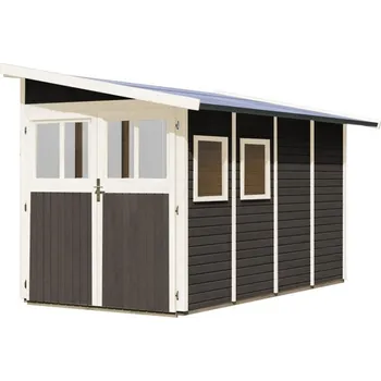 Dřevěný zahradní domek WANDLITZ 181x355 cm Lanitplast