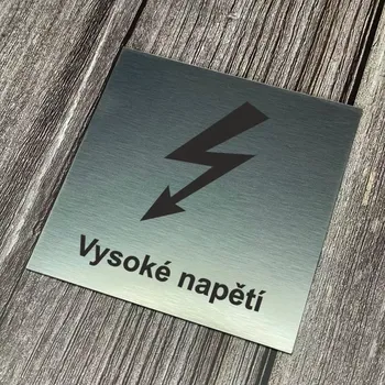 Informační tabulka Home Deco Piktogram - Vysoké napětí 10 x 10cm