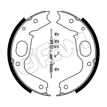 Lanko parkovací brzdy Sada brzdových čelistí, parkovací brzda CIFAM 153-264K
