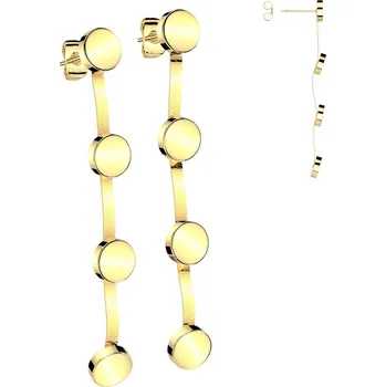 Šperk Šperky4U Zlacené visací ocelové náušnice - OPN2006-GD