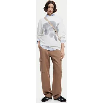 Dámská mikina Desigual Mikina Flores 24WWSK33 Écru Regular Fit M