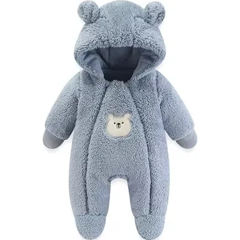 Kojenecký zimní chlupáčkový overal zvířátko Barva: modrá, Velikost: 9 měsíců