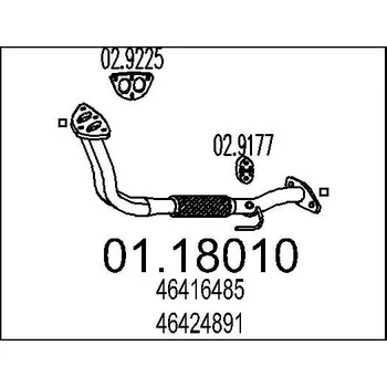 Výfuková trubka Výfuková trubka MTS 01.18010