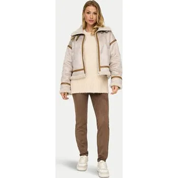 Dámský kabát ONLY Kožich Ylva 15322042 Béžová Regular Fit M