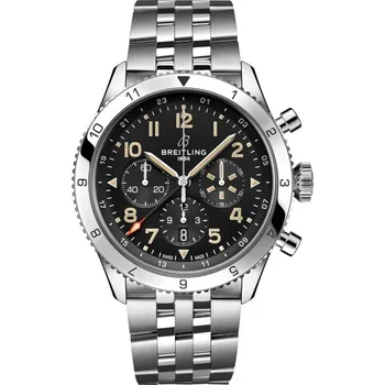 Hodinky CLASSIC AVI BREITLING: Super AVI B04 Chronograph GMT 46 P-51 Mustang (AB04453A1B1A1)