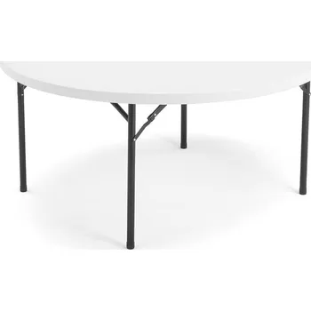 Jídelní stůl Kulatý skládací stůl MIKA, Ø1520 mm, plastová deska, černá konstrukce