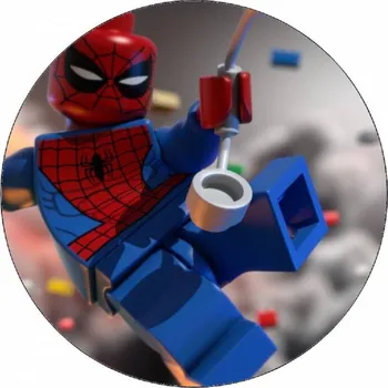 Jedlá dekorace na dort Jedlý papír Lego Spiderman 19,5 cm