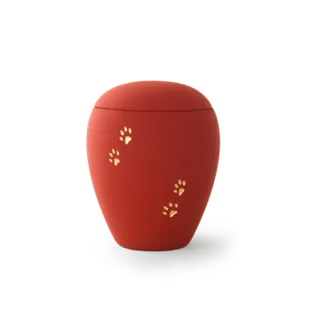 Smuteční dekorace Zvířecí urna Siena Paws - Rubínová 1,5l