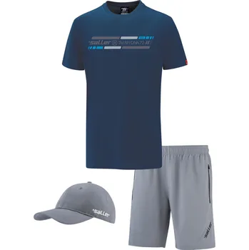 Saller BASIC TM72 Sportovní set BARVA: 512 tmavě modrá - šedá - šedá, Velikost: L Pohodlný sportovní komplet pro trénink i volný čas