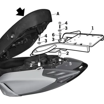 Zavazadlo na motocykl SHAD Nosič kufru SHAD Typhoon 11/16 130.V0TH11ST