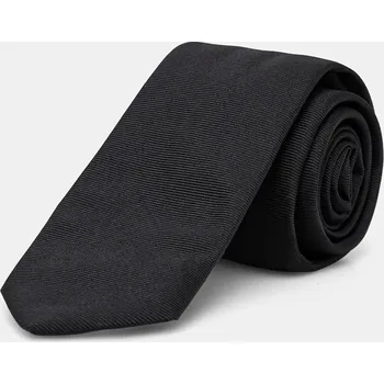 Kravata Kravata s hedvábím HUGO Tie 6 cm černá barva, 50520644 99X, vel. ONE SIZE