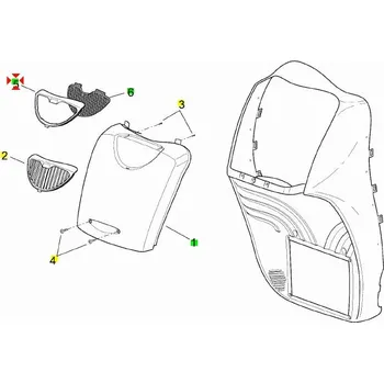 Piaggio Rámeček masky Scarabeo AP8158914
