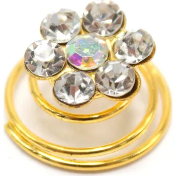 Ozdoba do vlasů spirálka s kamínky Barva: zlatá