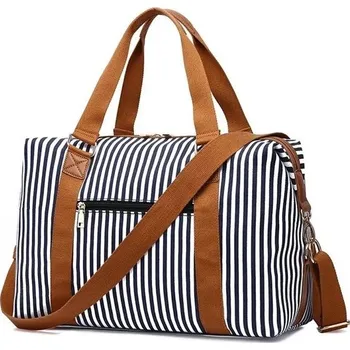 Cestovní taška Canvasio dámská cestovní canvas taška Ester Modrý pruh 20L Canvasio 97k-cube