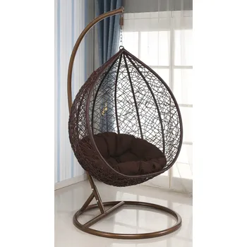 Závěsné křeslo Ratanové závěsné křeslo IMPERIA hnědý polstr