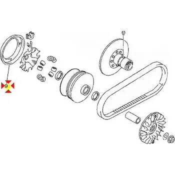 Auto-moto Yamaha Krycí talířek variátoru 5CG176390000