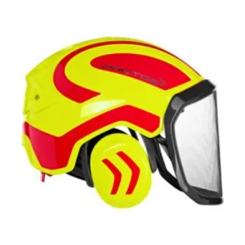 Pracovní přilba Přilba PROTOS® Integral Forest, štít F39, neonově žlutá/červená